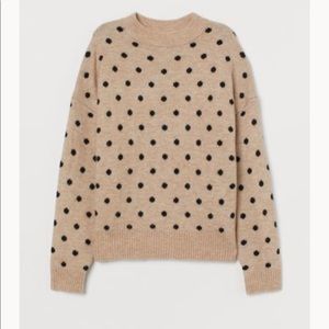 H&M Polka Dot Sweater with Drop Sleeve